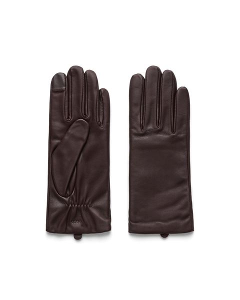 ECCO Gloves Plain Brown