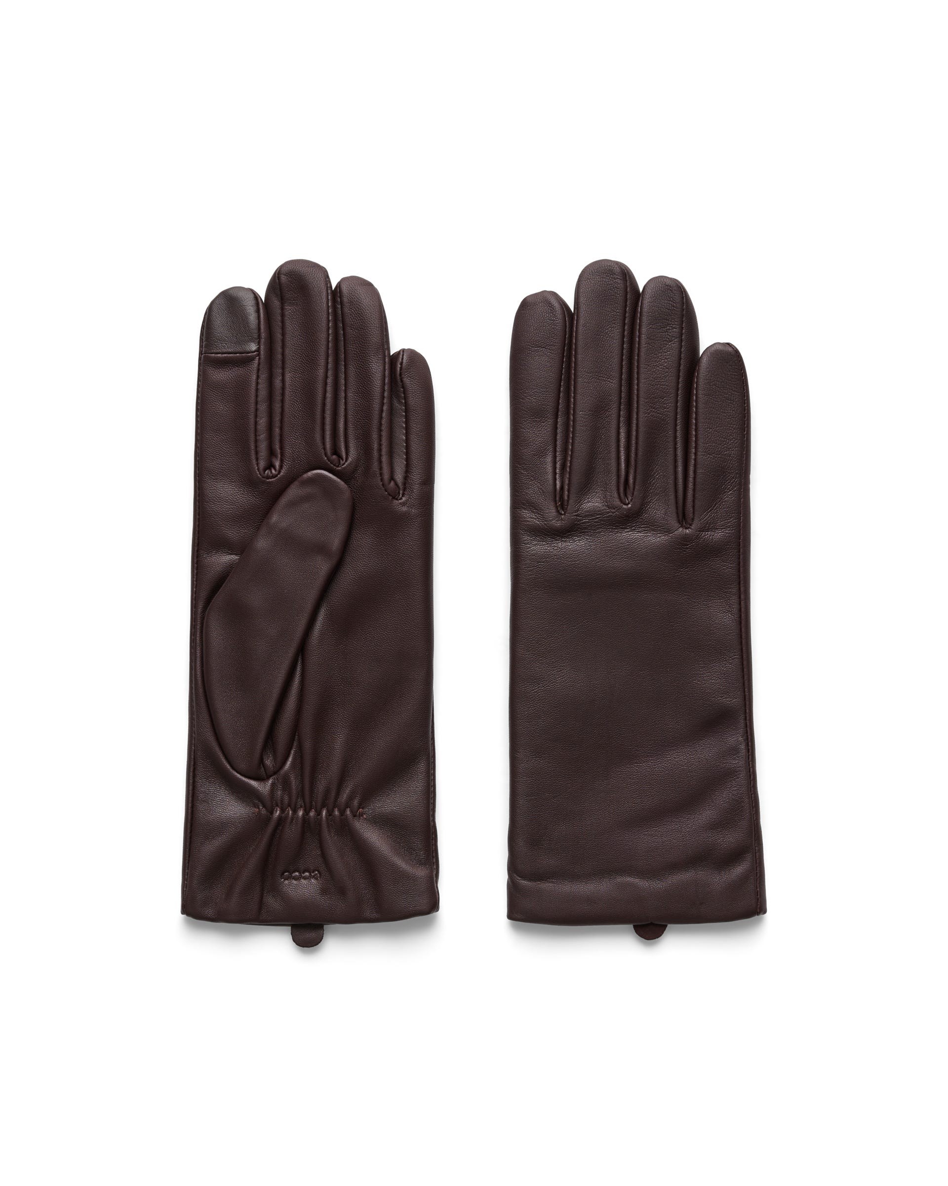ECCO Gloves Plain Brown