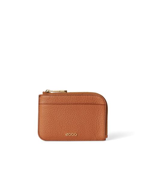 ECCO Card Case Zipped Brown