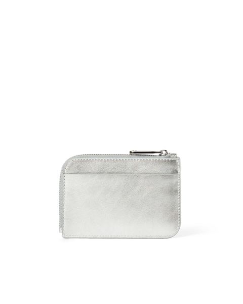 ECCO Card Case Zipped Silver