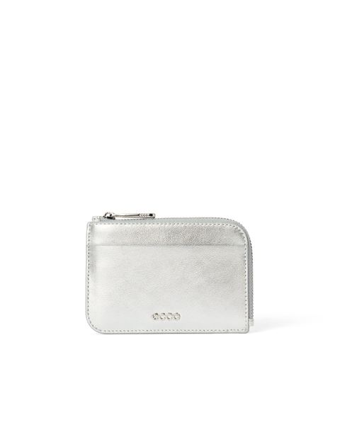 ECCO Card Case Zipped Silver